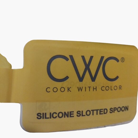 CWC Silicone Slotted Spoon Yellow Cook With Color Kitchen Utensil - Picture 5 of 6